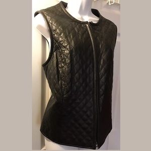 CASLON Quilted Leather Vest Nordstrom Soft Buttery